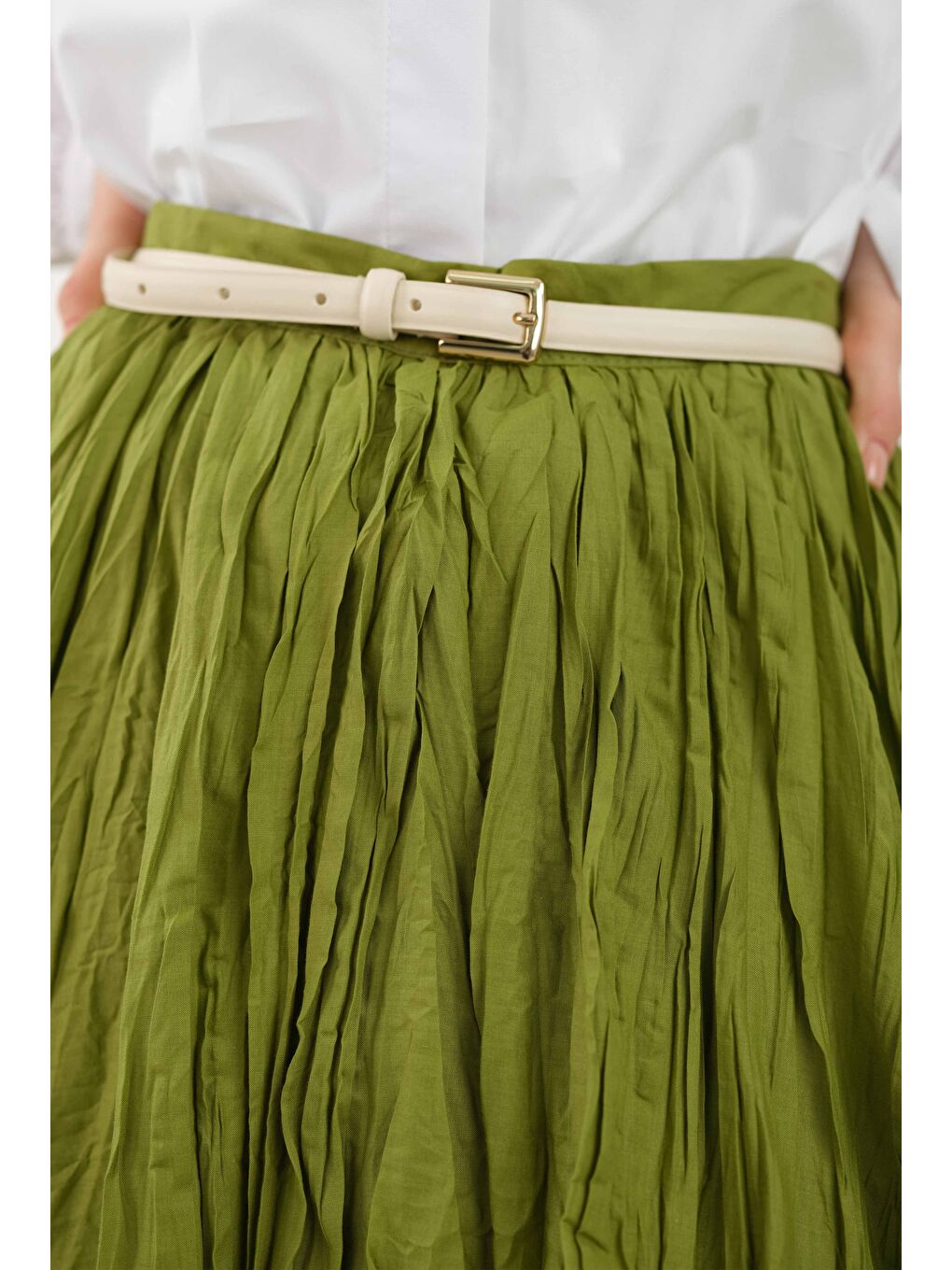 Kraşlı Vual Etek Yosun Yeşili-3