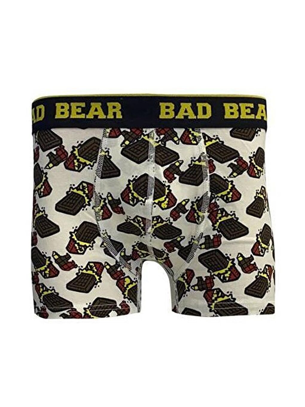 Beyaz Chocolate Erkek Desenli Boxer