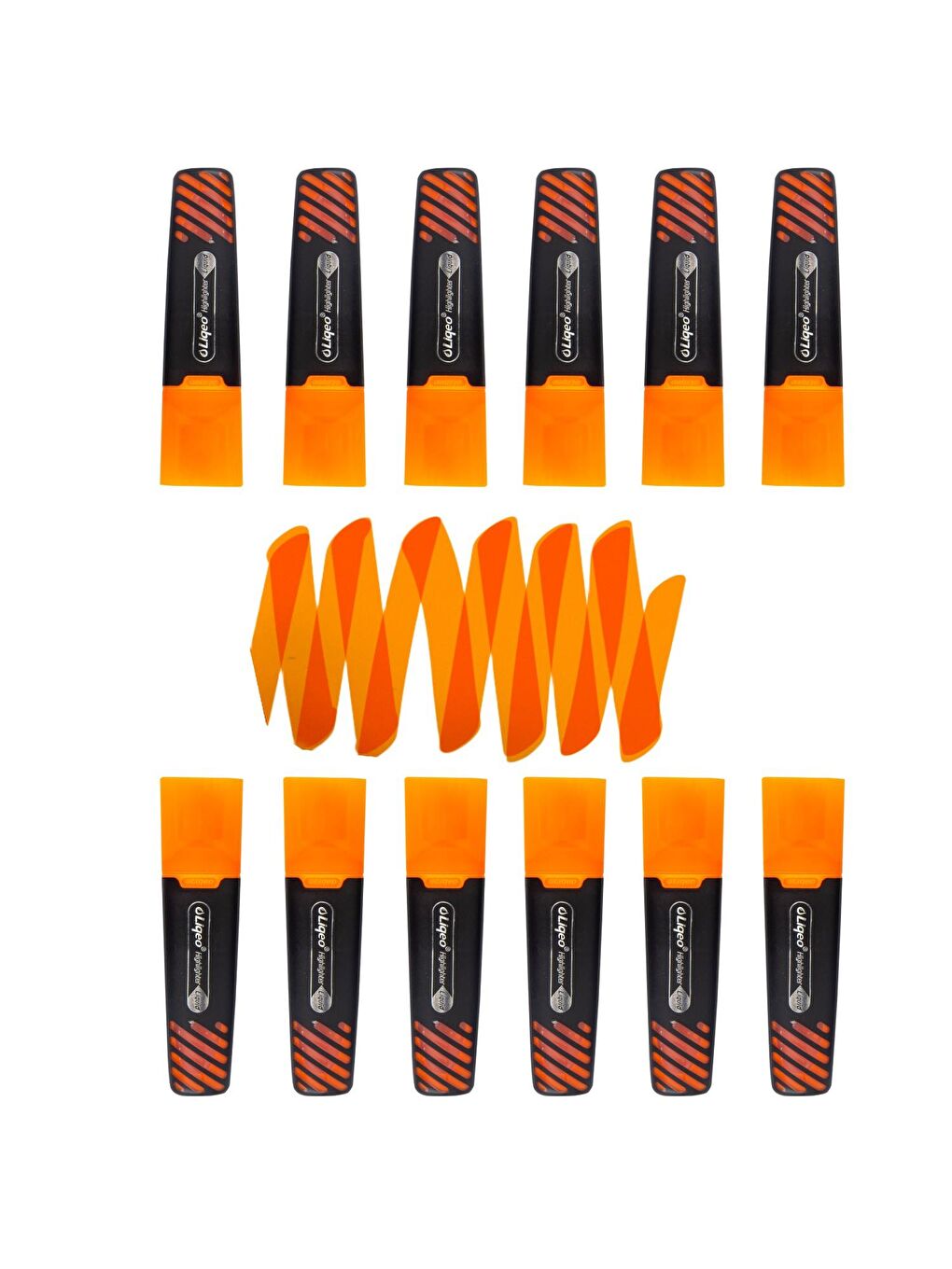 Liquid Flat Fosforlu Kalem (H-3128) 12 Adet Turuncu