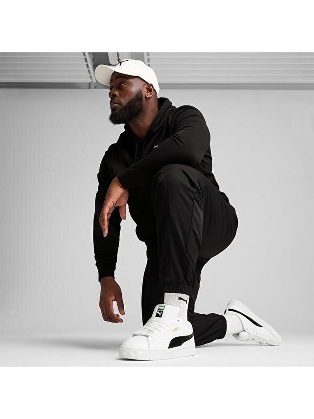 Essentials Woven Erkek Siyah Eşofman Altı-2