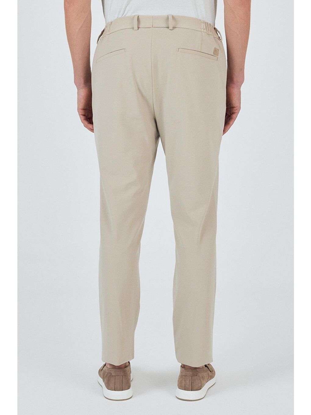 Bej Esnek Yandan Cepli Casual Slim Fit Jogger Pantolon 1003250162-4