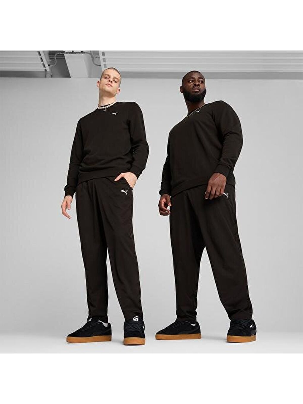 Essentials Woven Erkek Siyah Eşofman Altı-4