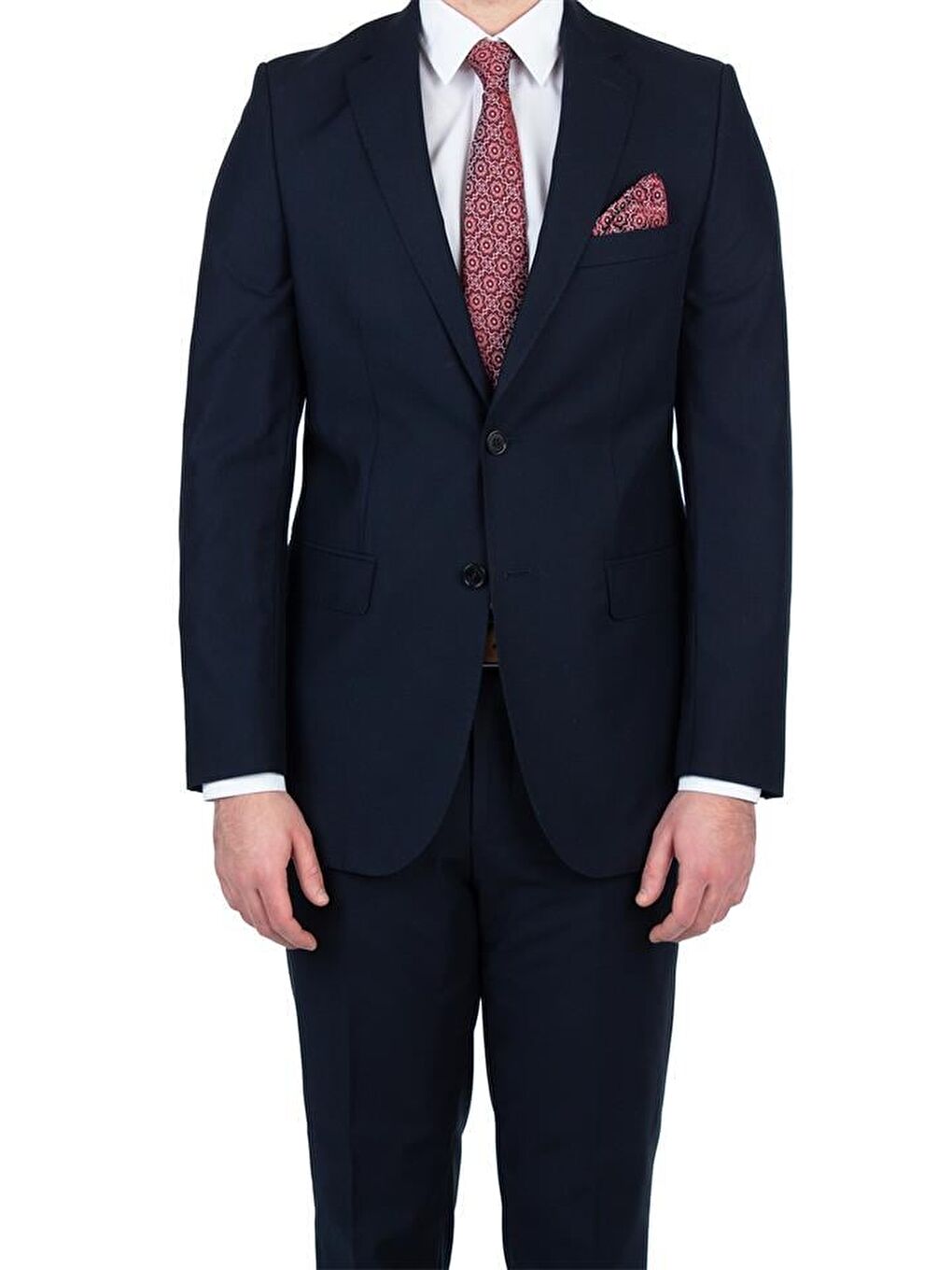 İMZA Lacivert Gabardin Mono Yaka Astarlı 8 Drop Comfort Fit Rahat Kesim Takım Elbise 1001200006