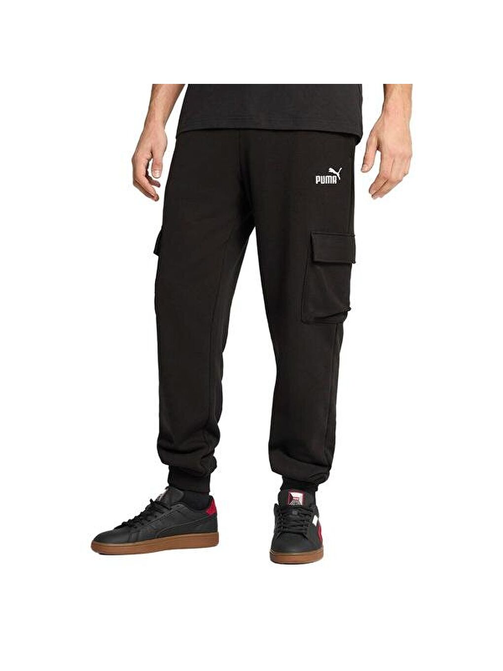 Essentials No 1 Logo Cargo Erkek Siyah Eşofman Altı-2