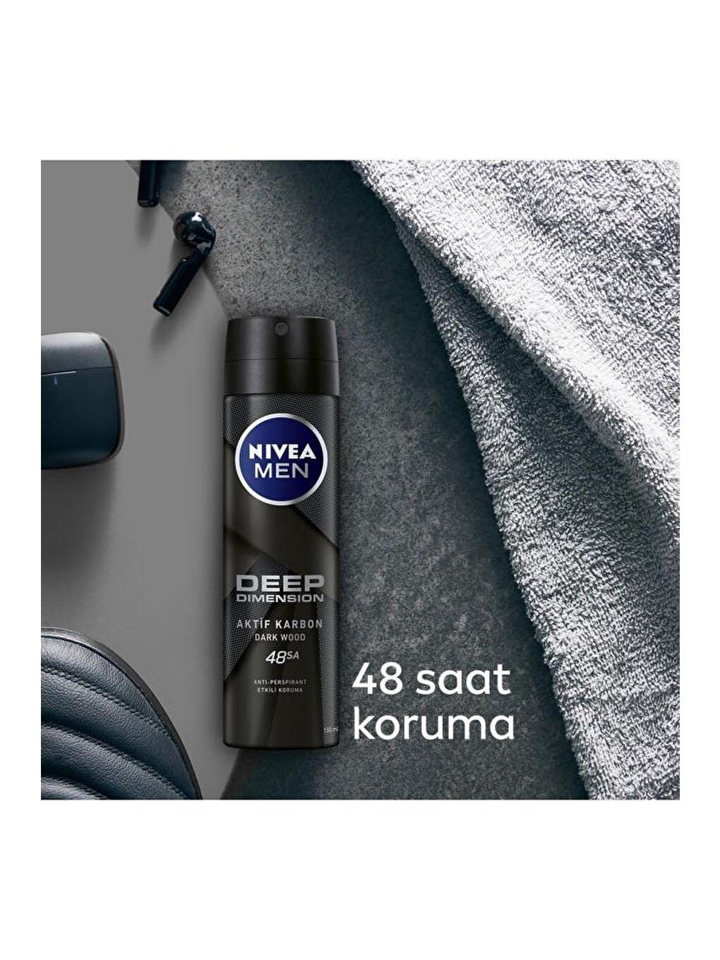 NIVEA Şeffaf Men Deep Dimension Kişisel Bakım Seti 48 Saat Anti-Perspirant Koruma Deodorant 150 ml, Tıraş Jeli - 3