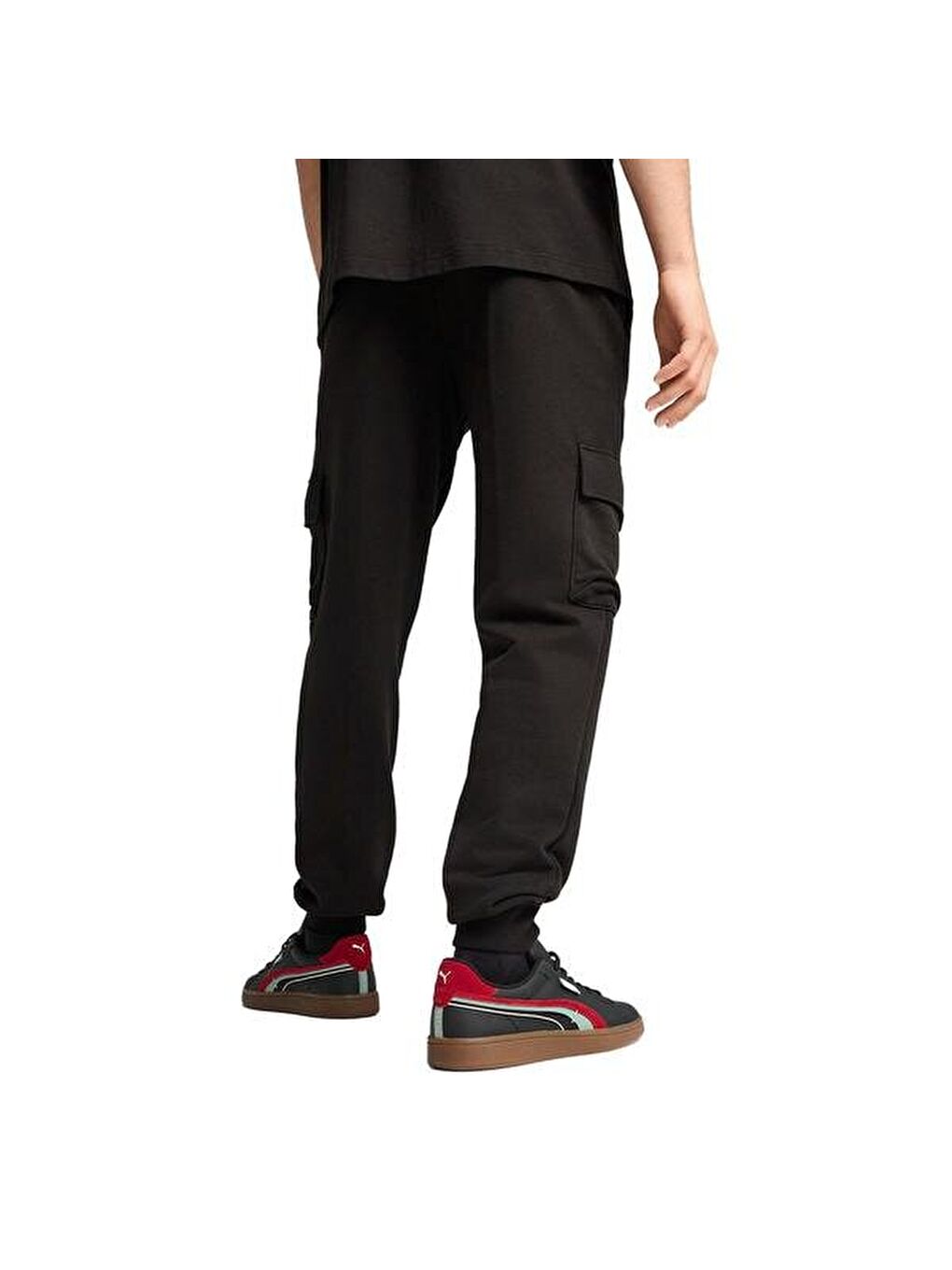 Essentials No 1 Logo Cargo Erkek Siyah Eşofman Altı-4