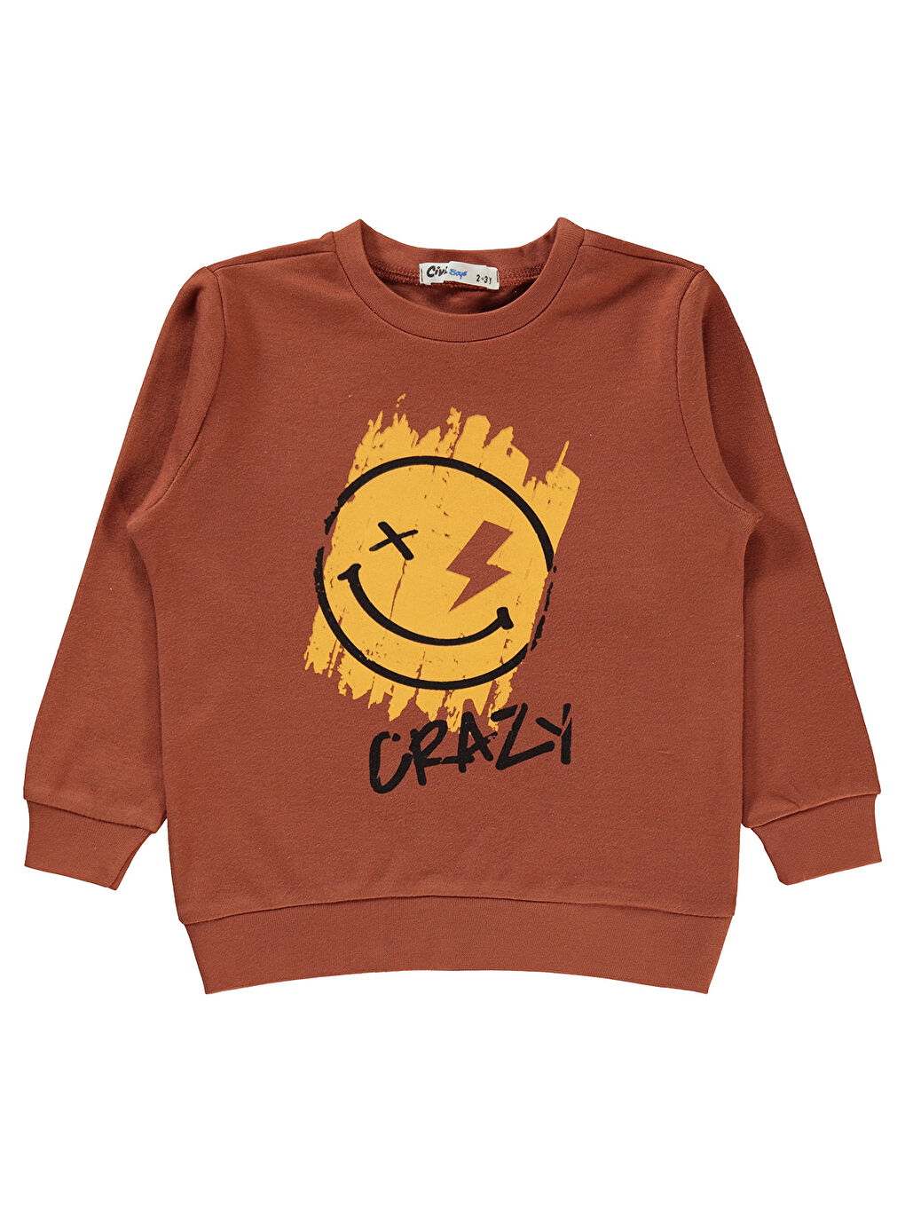 Civil Bakır Boys Erkek Çocuk Sweatshirt 2-5 Yaş Koyu Bakır