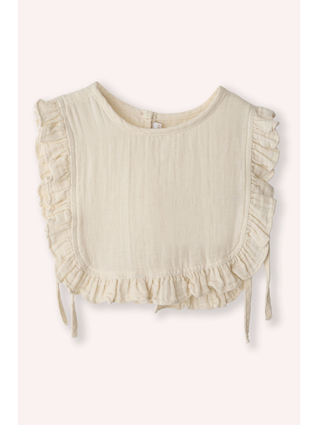 Kız Çocuk %100 Pamuk Müslin Önlük Bej-1