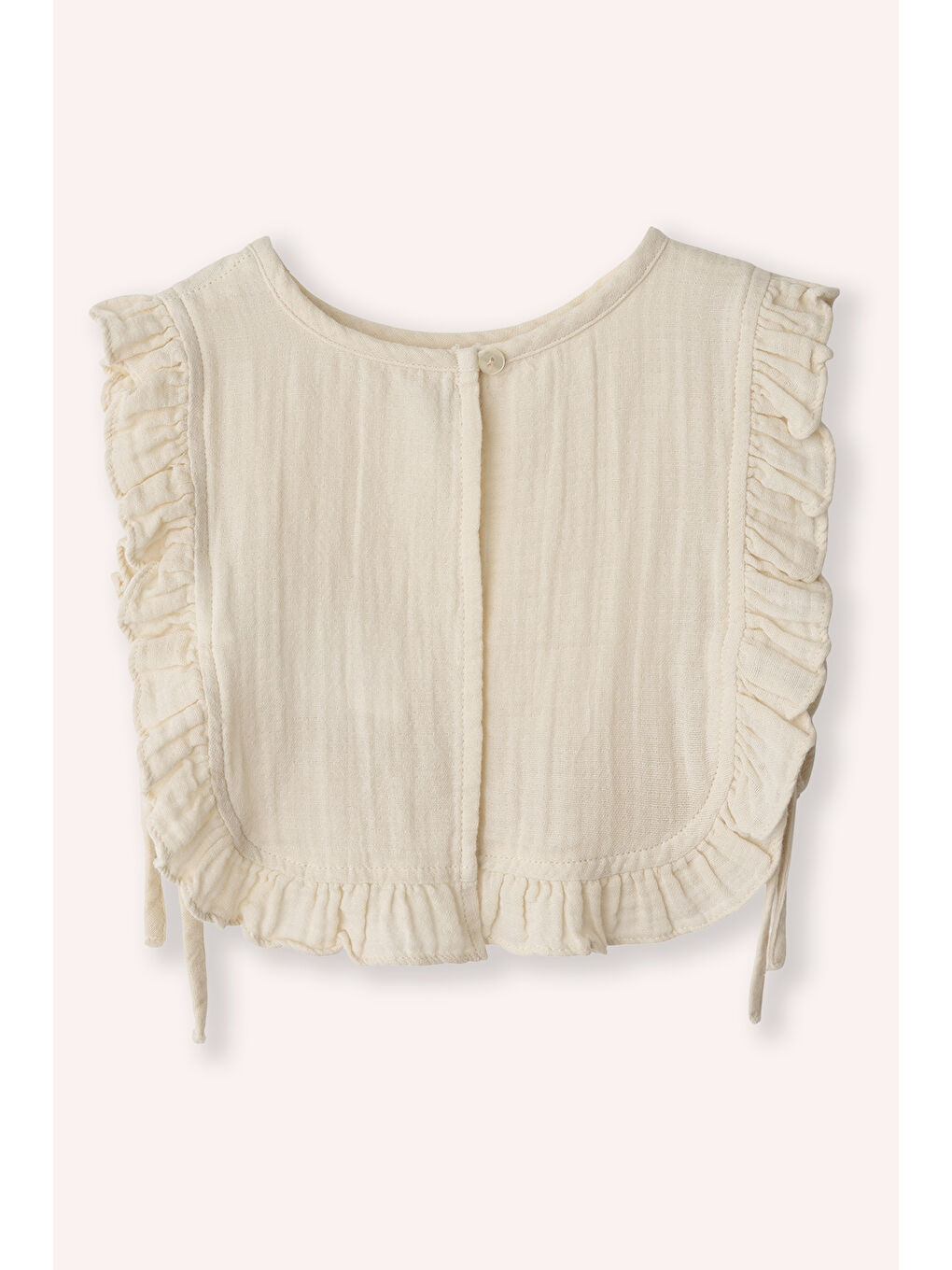 Kız Çocuk %100 Pamuk Müslin Önlük Bej-2