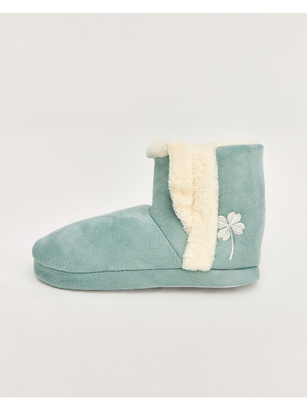 Yeşil Kadın Yonca Detaylı Panduf - YONS-2