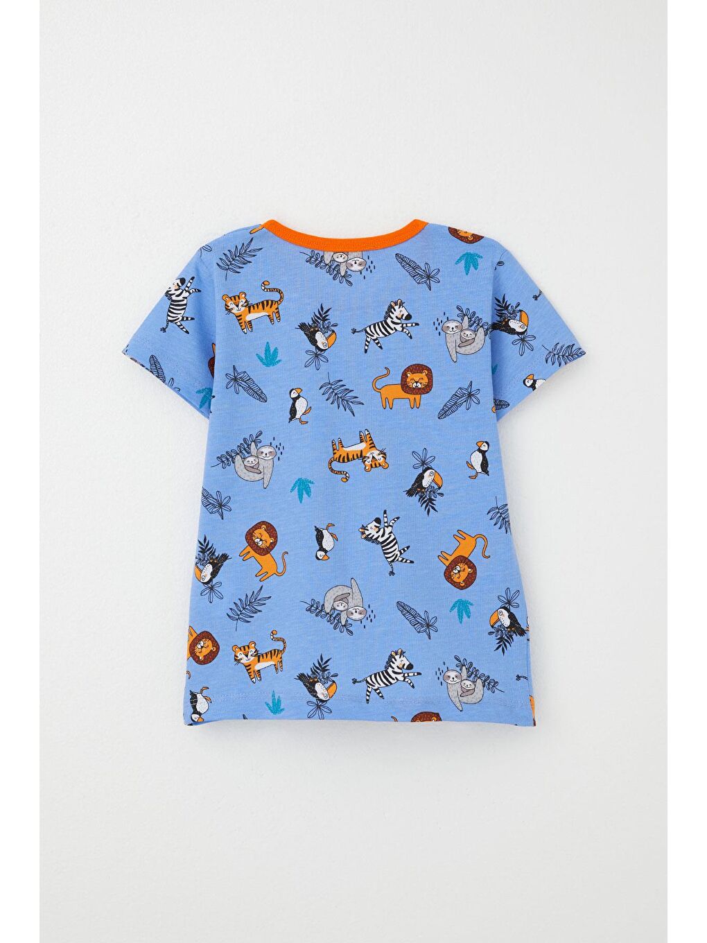 Breeze Erkek Bebek Pijama Takımı Hayvanlar Alemi Temalı Mavi (9 Ay-3 Yaş) - 5
