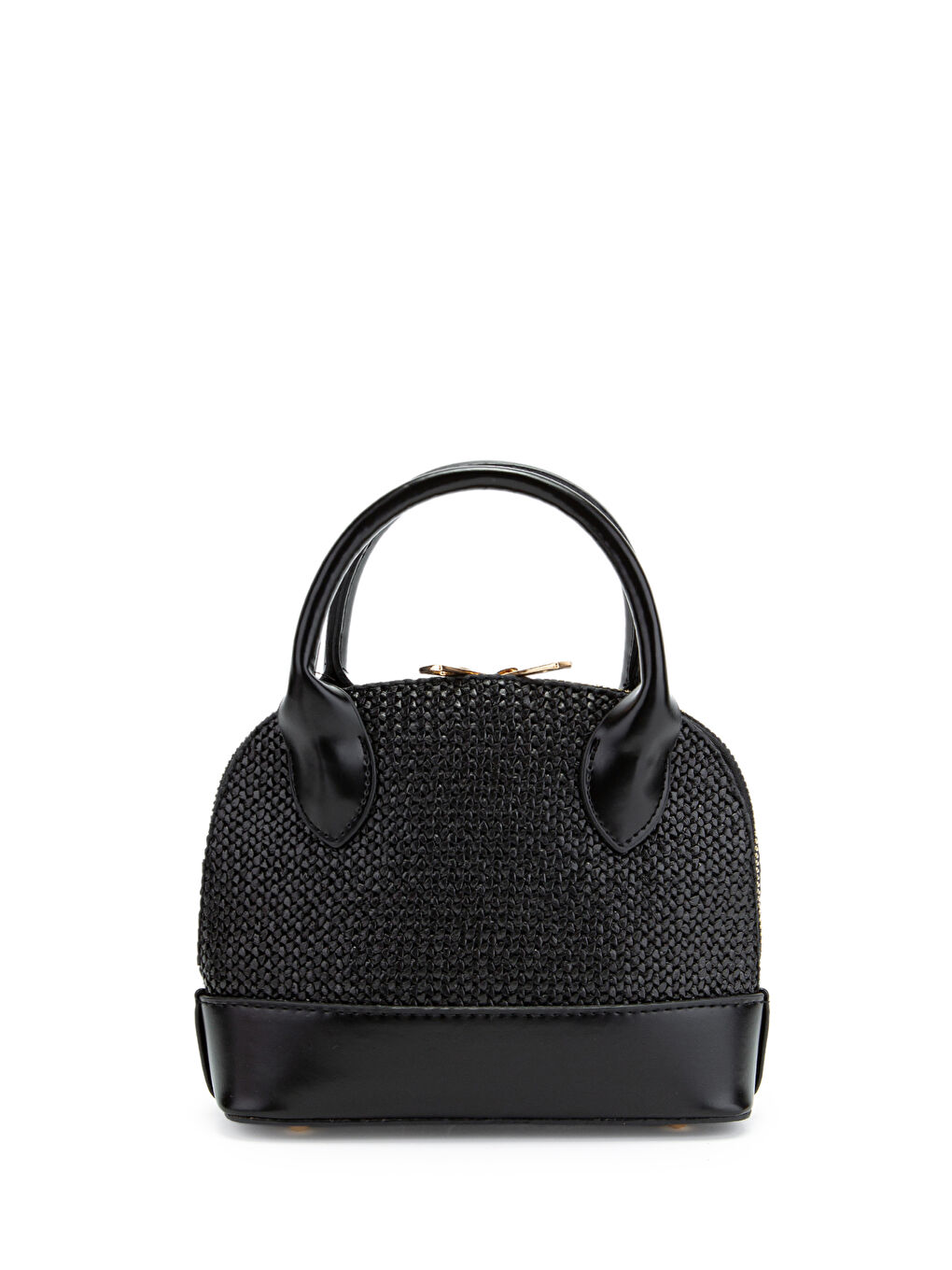 Hasır Detaylı Suni Deri Kadın Çapraz Çanta Matilda Siyah