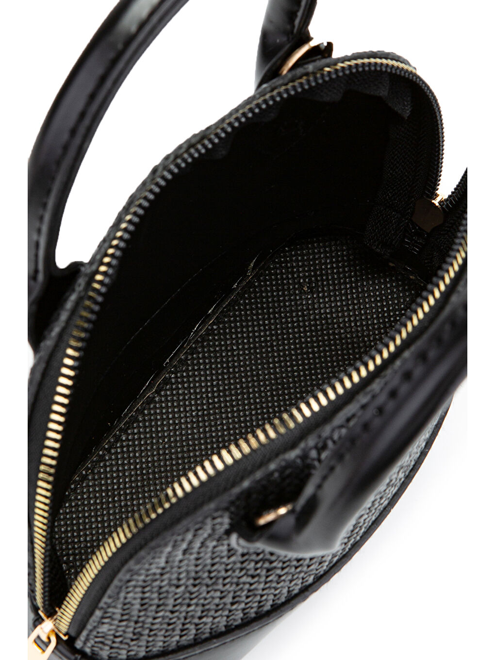 Hasır Detaylı Suni Deri Kadın Çapraz Çanta Matilda Siyah-5