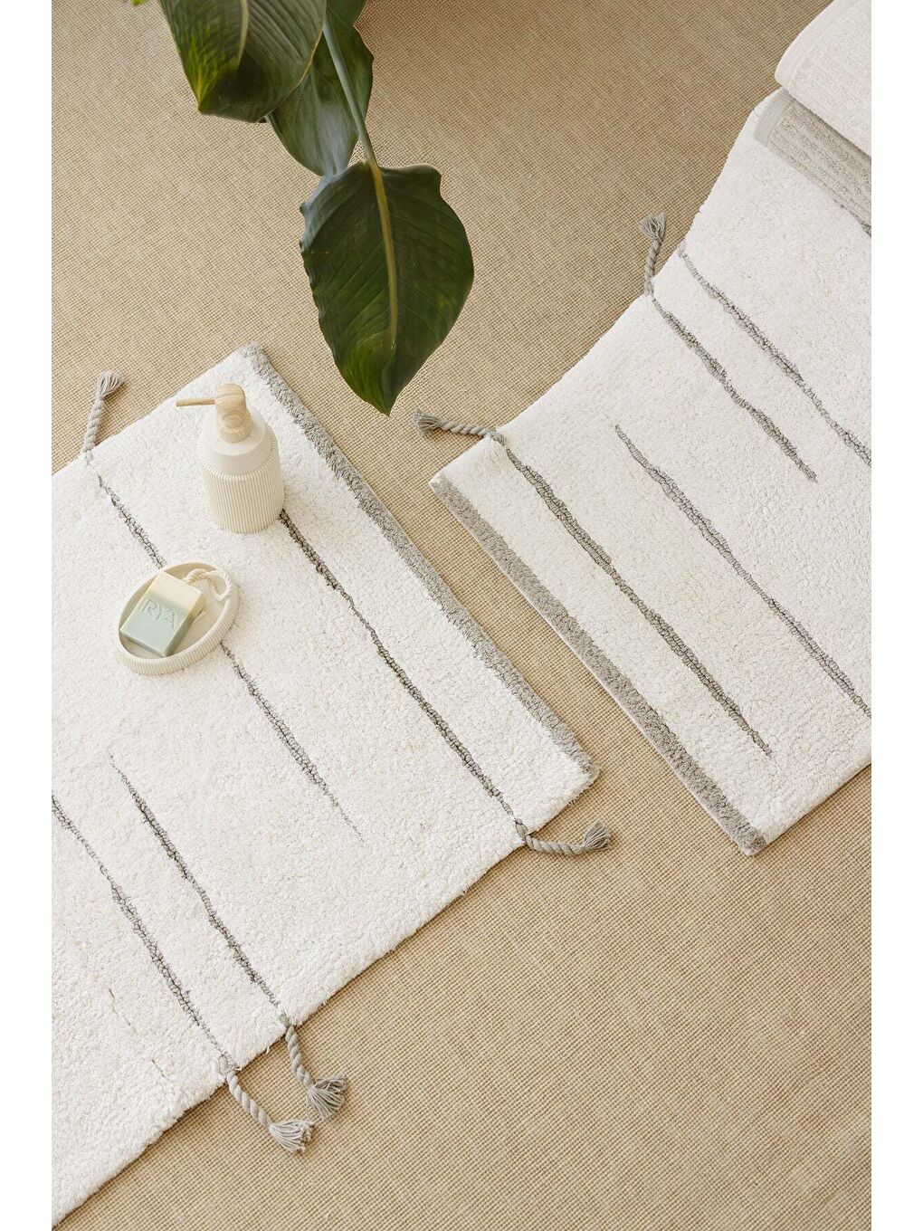 Earth Tekli Banyo Paspası %100 Pamuk 50x80 cm Yeşil-1