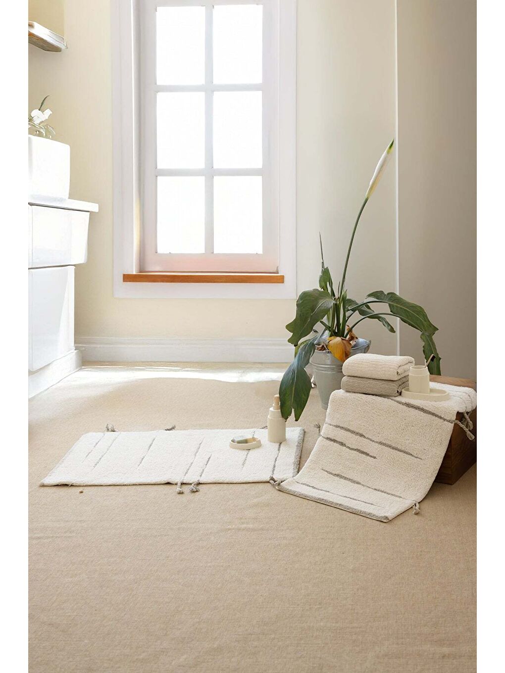 Earth Tekli Banyo Paspası %100 Pamuk 50x80 cm Yeşil-3