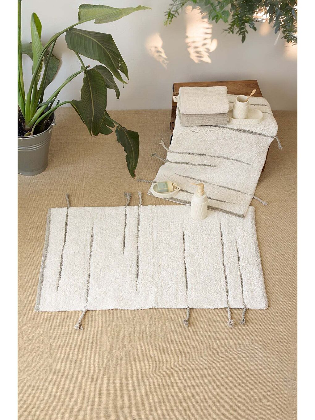 Earth Tekli Banyo Paspası %100 Pamuk 50x80 cm Yeşil-4