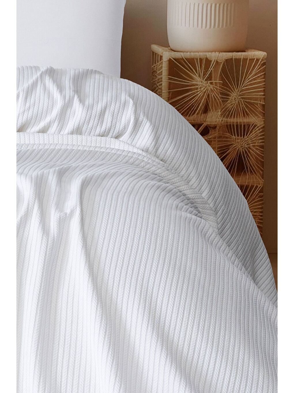 Beyaz %100 Pamuk Örgü Pike | 160x230 cm | 1. Sınıf Kalite-1