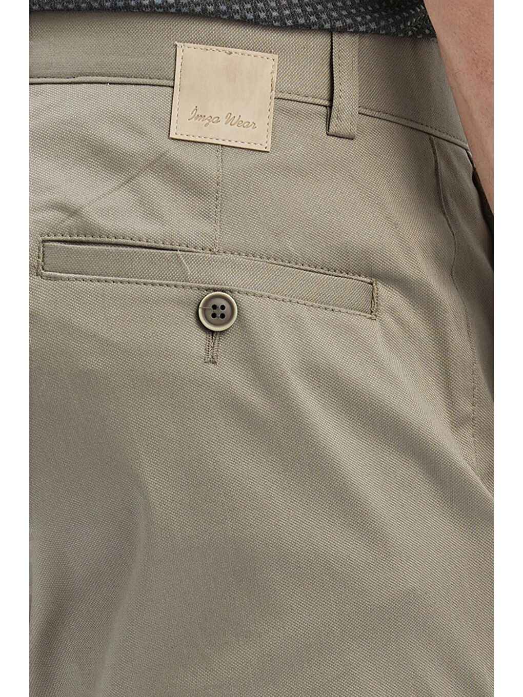 Koyu Bej Pamuklu Yandan Cepli Casual Slim Fit Chino Pantolon 1003240161-6