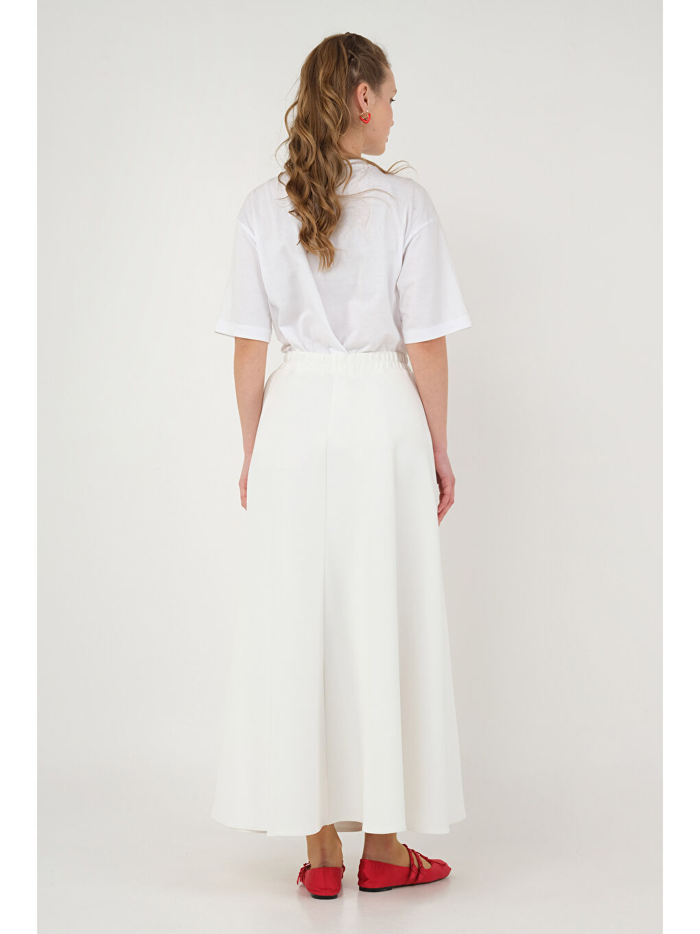 Scuba Kloş Etek Kırık Beyaz-3