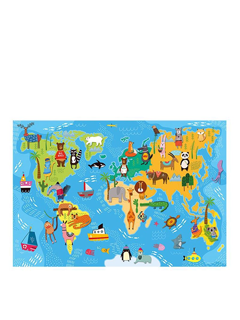 Ludattica Renksiz Animals in The World - Giant Puzzle - 1