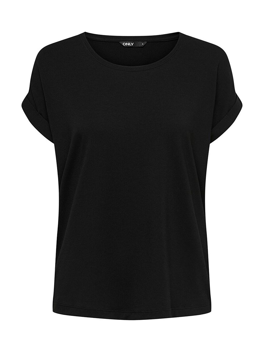 Siyah Regular Fit Bisiklet Yaka Onlmoster Kadın T Shirt 15106662-4