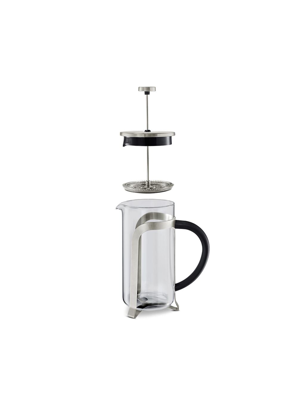 Gri French Press, Gümüş 800 ml-3