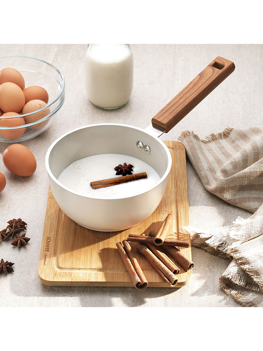 Ekru Ceramoni Seramik Sütlük 16 Cm-Krem-1