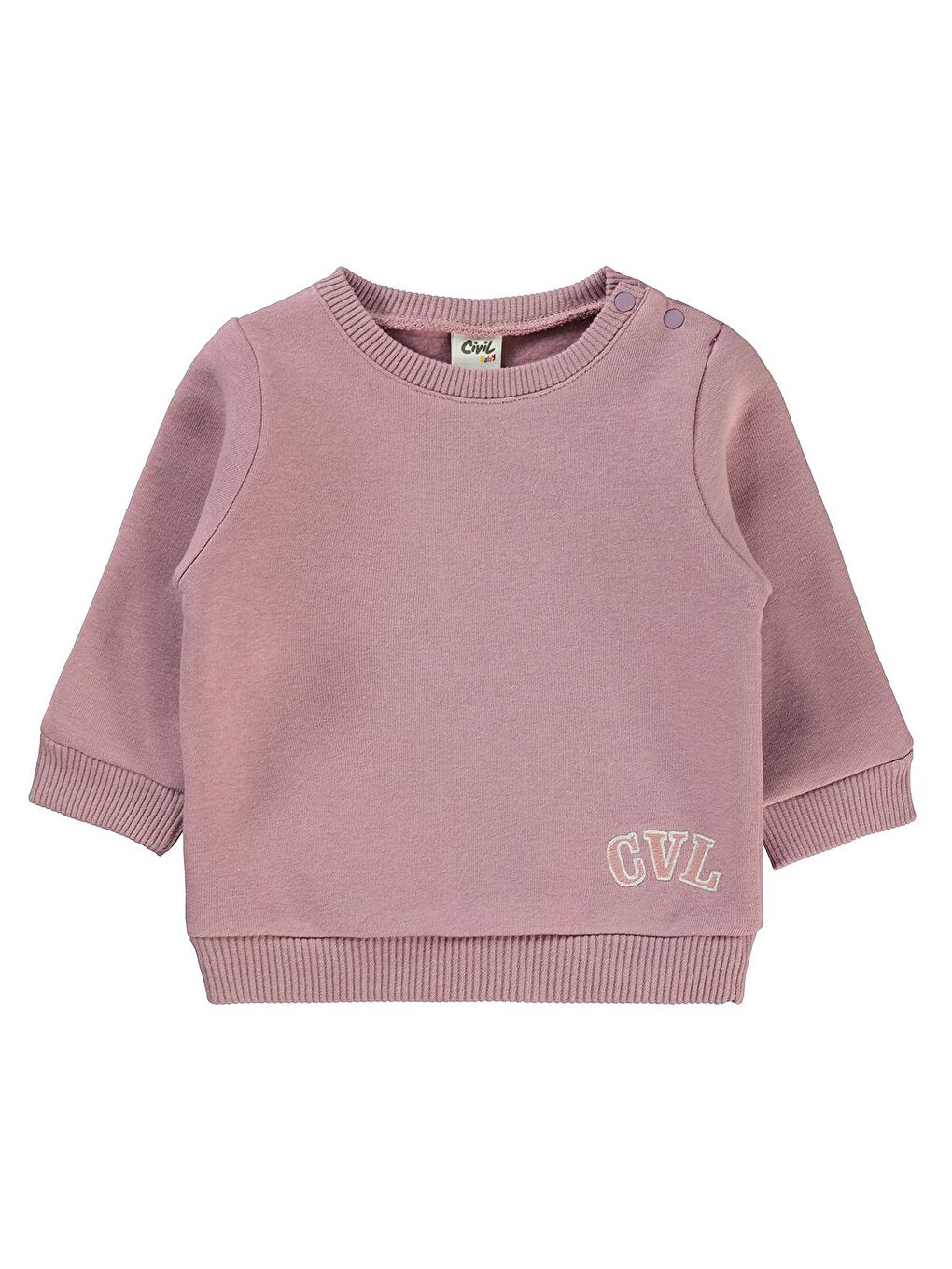 Civil Açık Gülkurusu Baby Kız Bebek Sweatshirt 6-18 Ay Açık Gül Kurusu