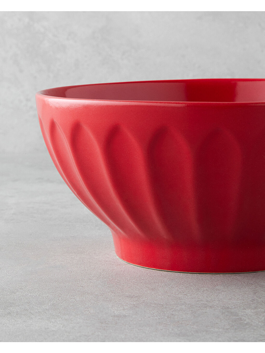 Seramik Karıştırma Kabı 23 x 12 cm Kırmızı-2