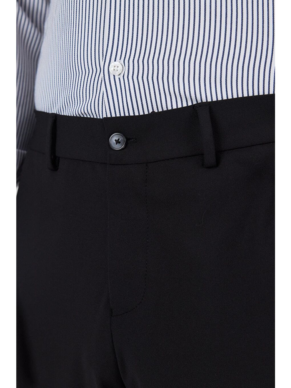 Siyah Esnek Yandan Cepli Casual Slim Fit Jogger Pantolon 1003250162-3