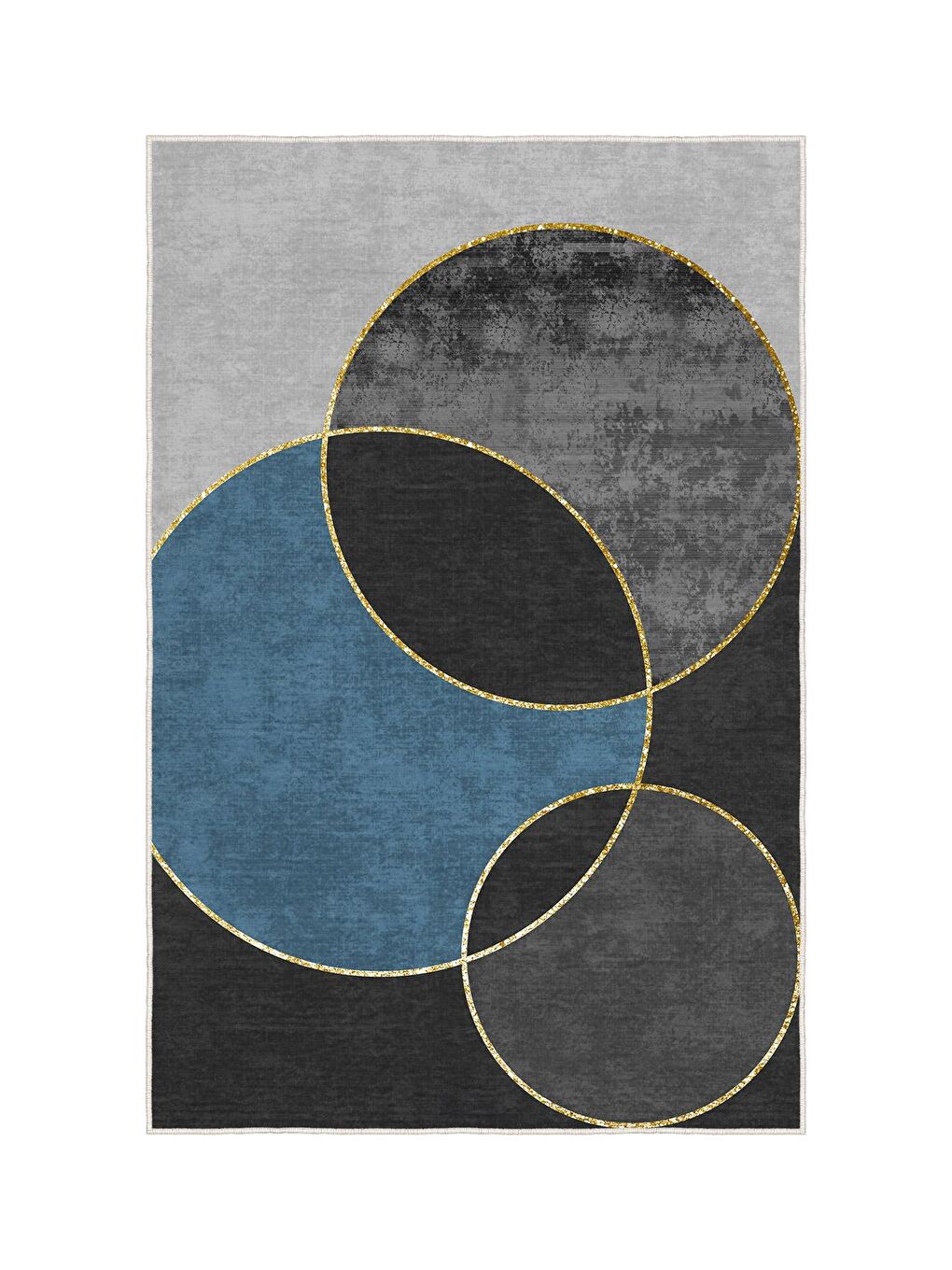 Mavi Özel Tasarım, Kaymaz Taban, İnce, Yıkanabilir, Modern Halı WOOKECE1390 160x230-3