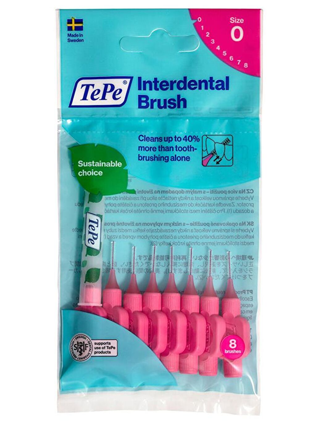 Tepe Beyaz Interdental Brush Arayüz Fırçası Pembe 0.4 mm 8 li