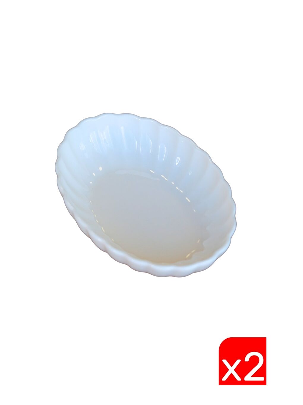 Ekru Bone Luz Krem Oval Kayık 14,5x10x3,5cm 2 li BNLZF15OKS00-1