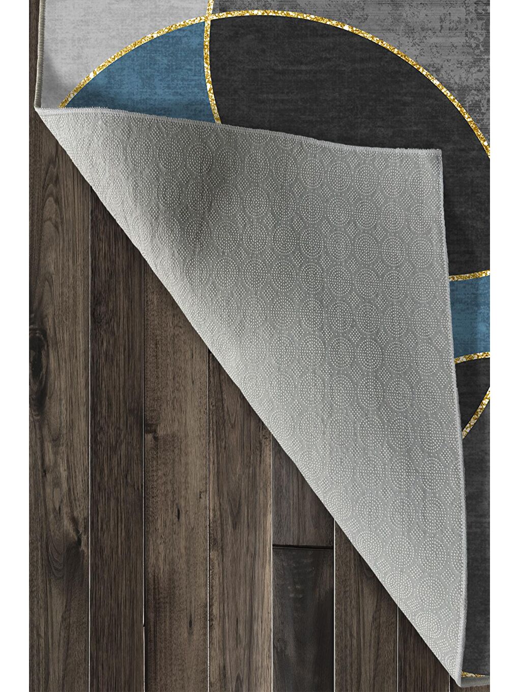 Mavi Özel Tasarım, Kaymaz Taban, İnce, Yıkanabilir, Modern Halı WOOKECE1390 160x230-6