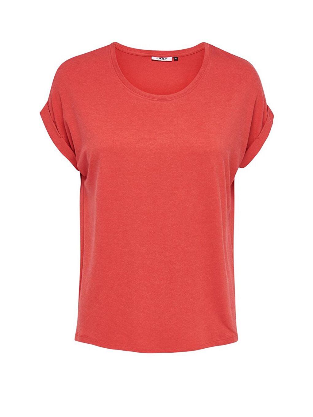 Kırmızı Regular Fit Bisiklet Yaka Onlmoster Kadın T Shirt 15106662-4