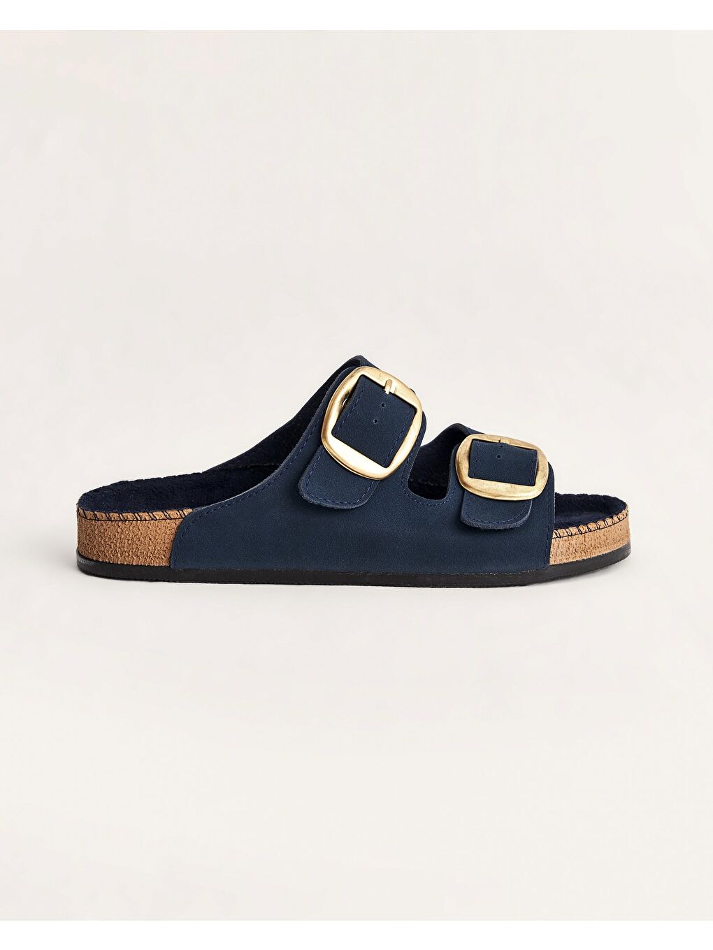 Lacivert Kadın Tokalı Yazlık Terlik-1