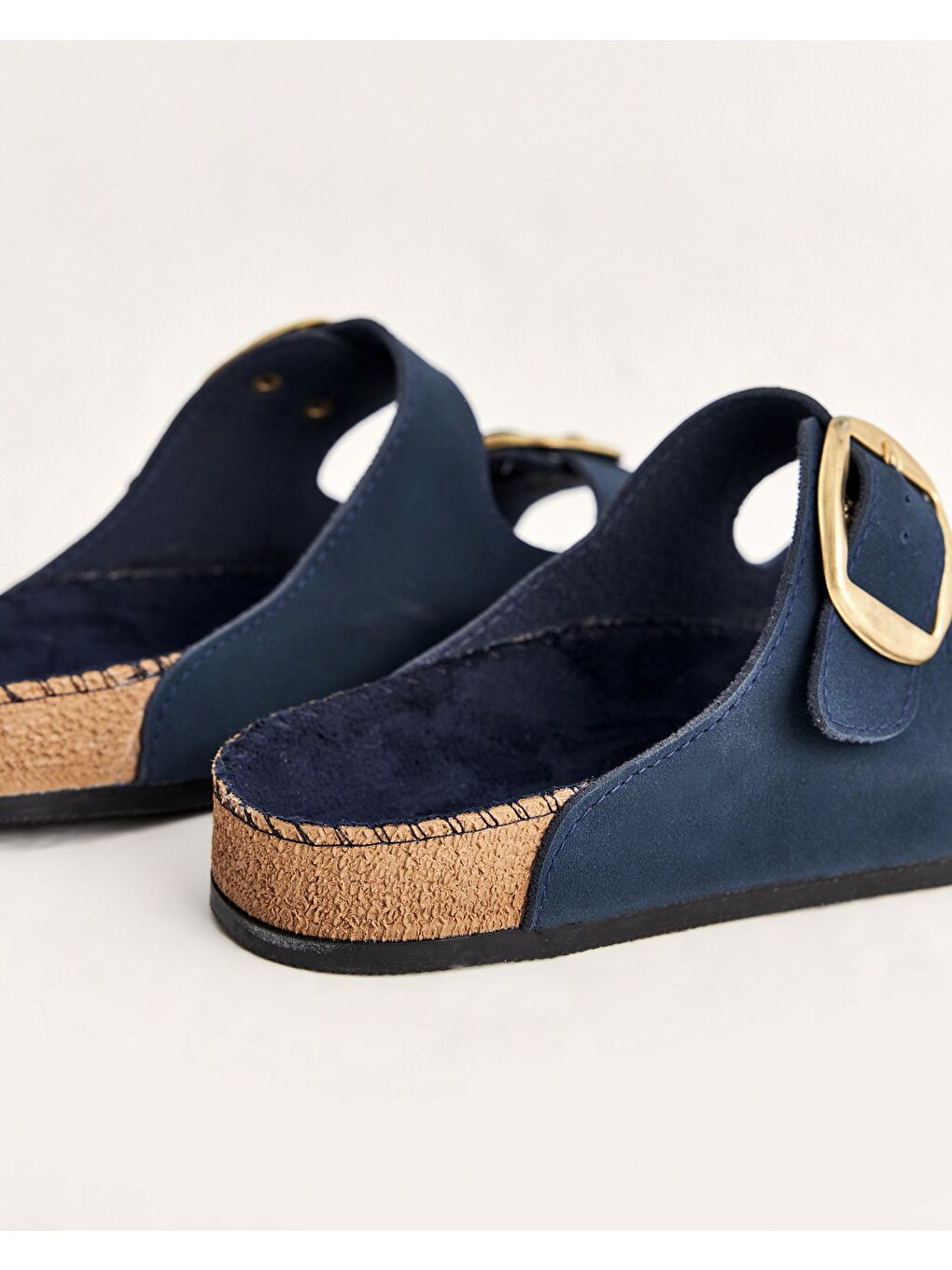 Lacivert Kadın Tokalı Yazlık Terlik-2