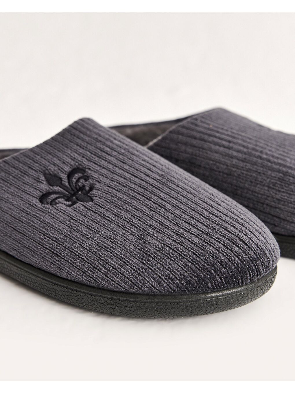 Gri Erkek Fitilli Ev İçi Ayakkabı - James-3