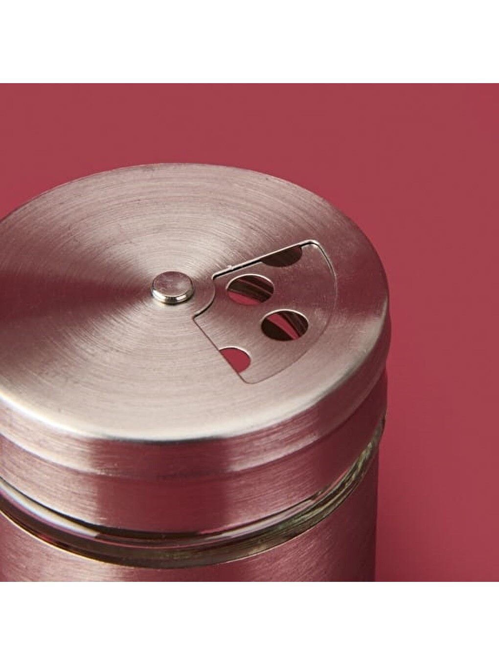 Metal Kaplı Cam Baharatlık - Gri - 5,5 Cm-3