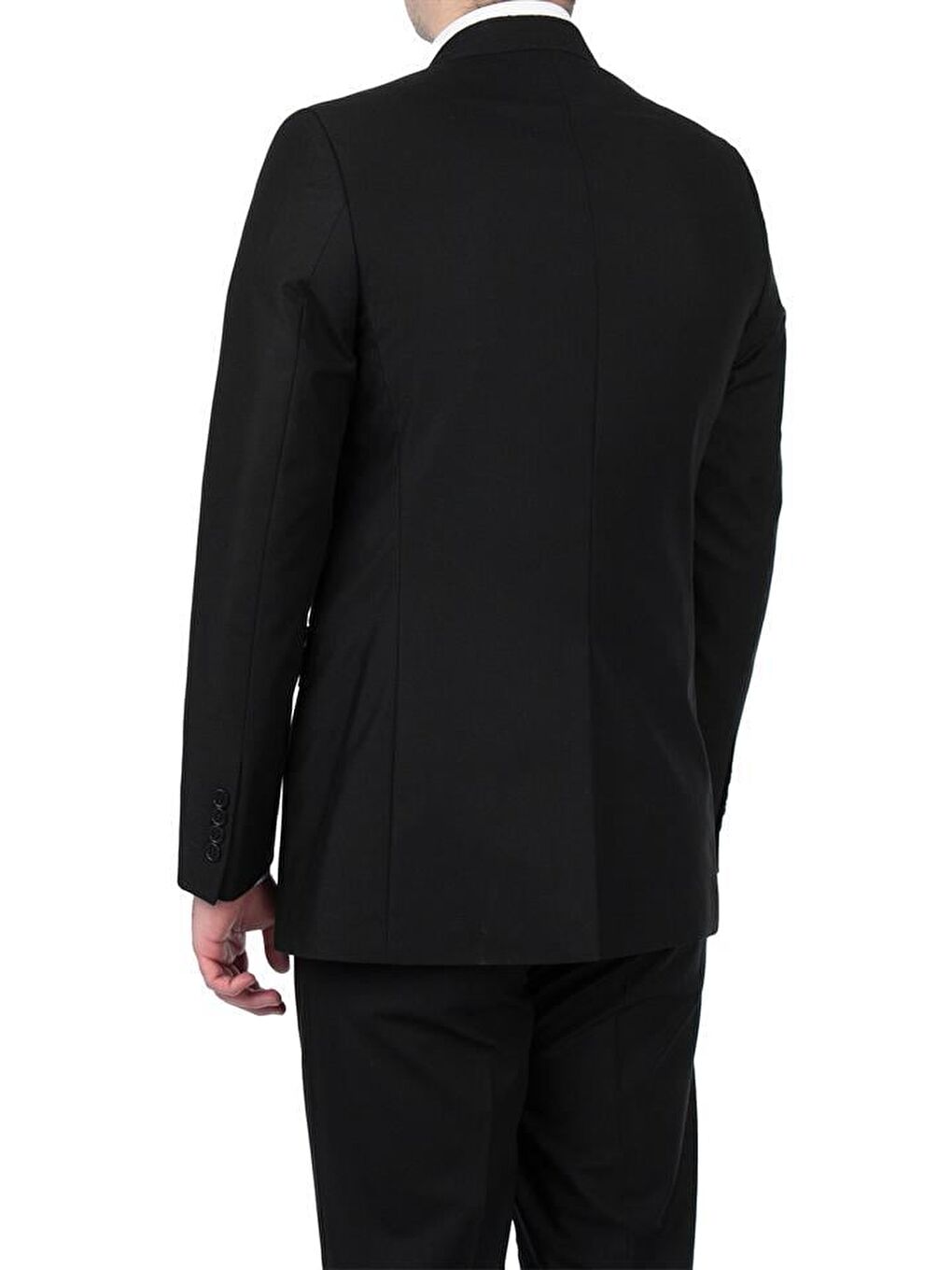 Siyah Gabardin Mono Yaka Astarlı 4 Drop Comfort Fit Rahat Kesim Takım Elbise 1001195009-2