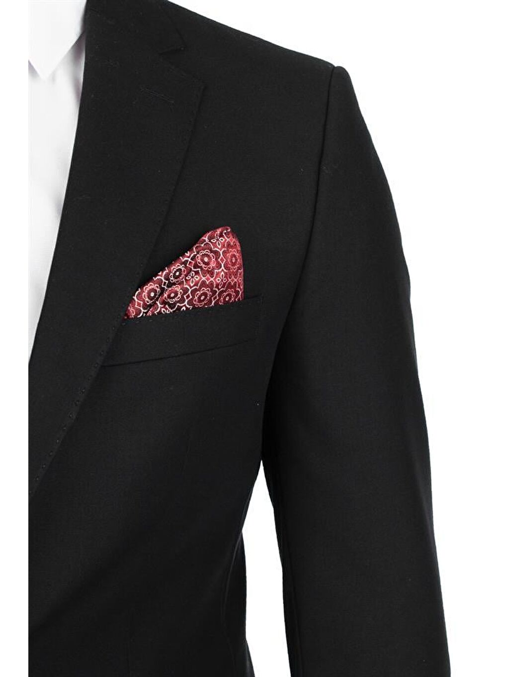 Siyah Gabardin Mono Yaka Astarlı 4 Drop Comfort Fit Rahat Kesim Takım Elbise 1001195009-3