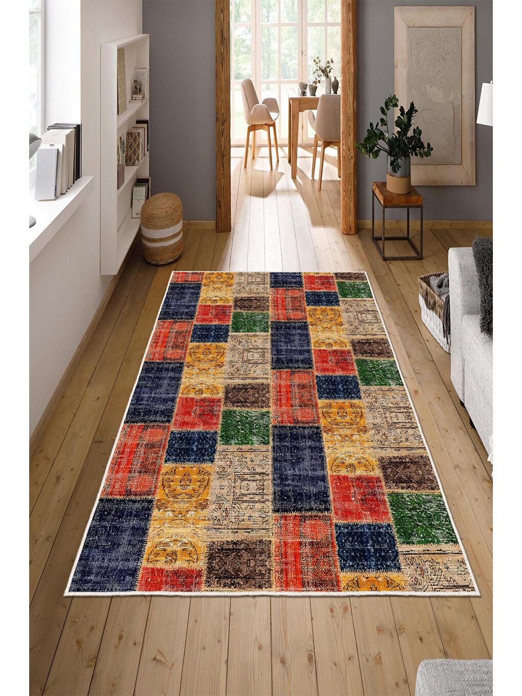 Karışık Özel Tasarım, Kaymaz Taban, İnce, Yıkanabilir, Modern Halı WOOKECE1386 160x230-1