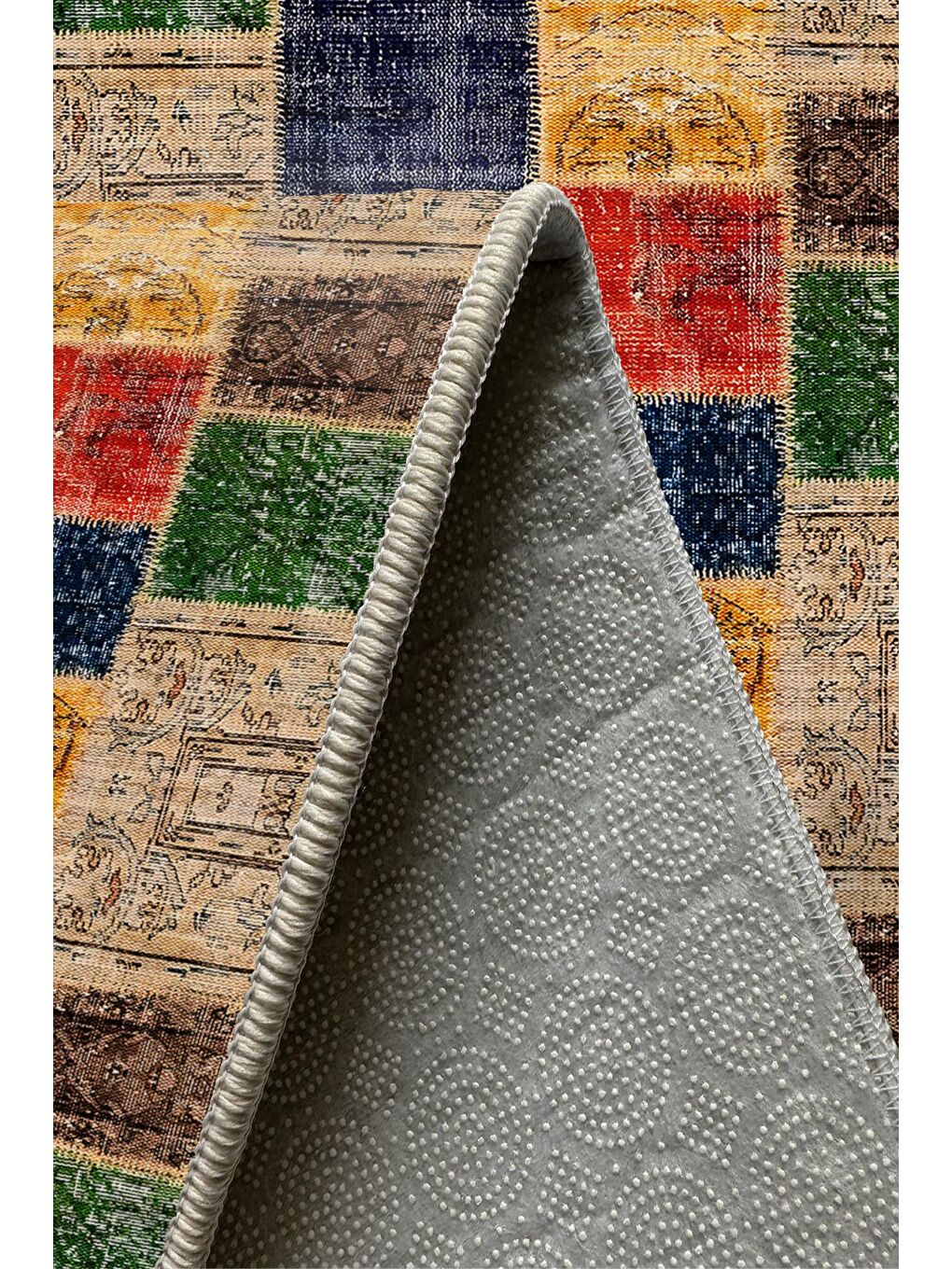 Karışık Özel Tasarım, Kaymaz Taban, İnce, Yıkanabilir, Modern Halı WOOKECE1386 160x230-5