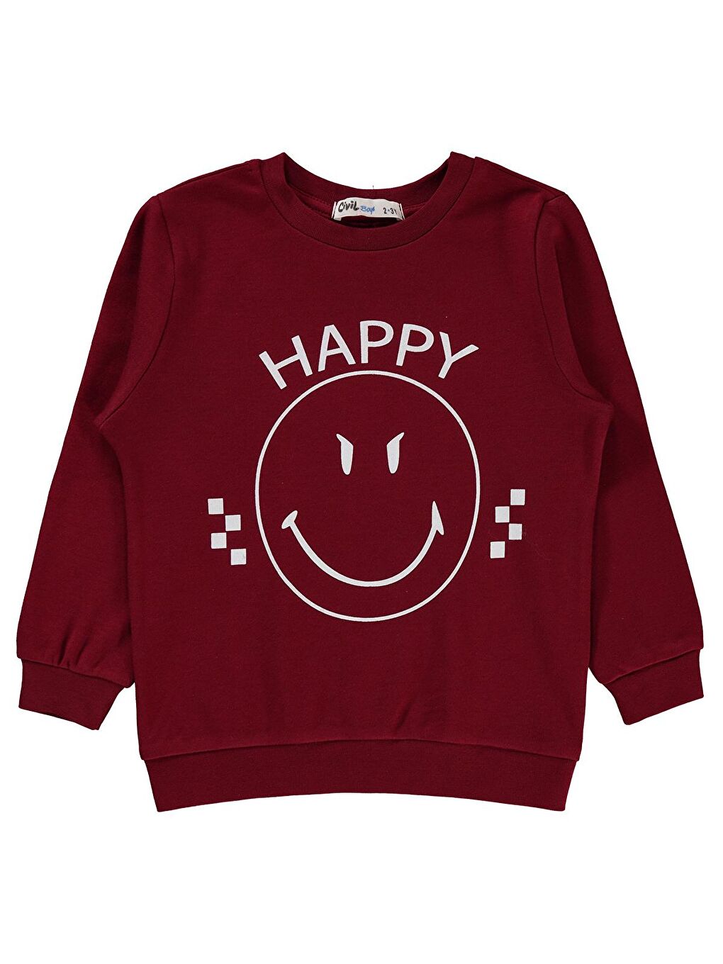 Boys Erkek Çocuk Sweatshirt 2-5 Yaş Bordo