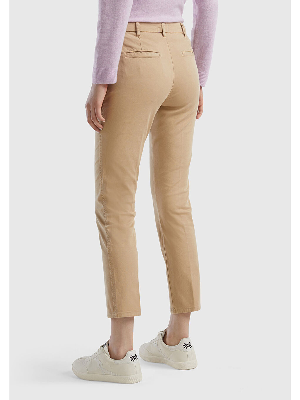 United Colors Of Benetton Bej Kadın Vizon Elastanlı Basic Chino Pantolon - 1