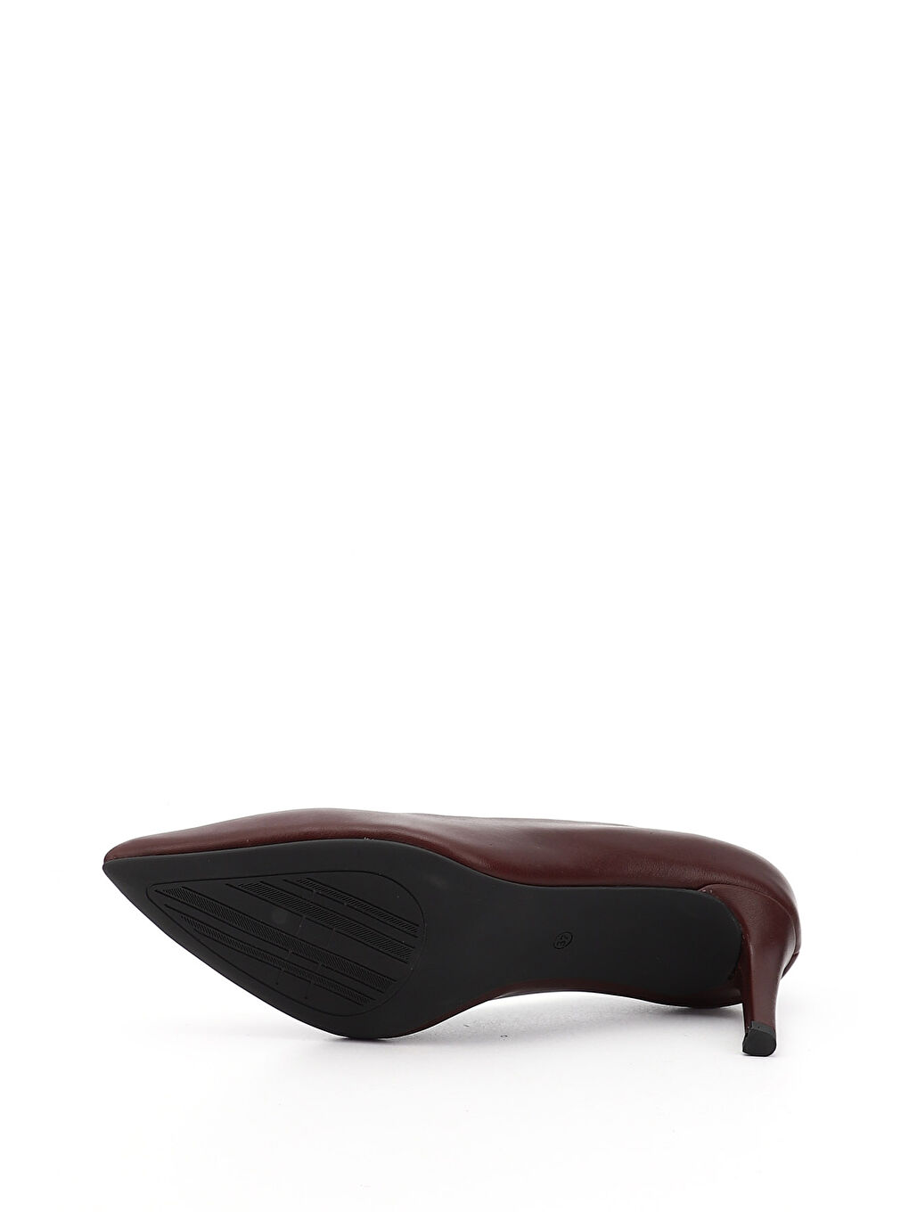 Bordo Kadın BORDO Sivri Burun İnce Topuklu Hakiki Deri Stiletto-3