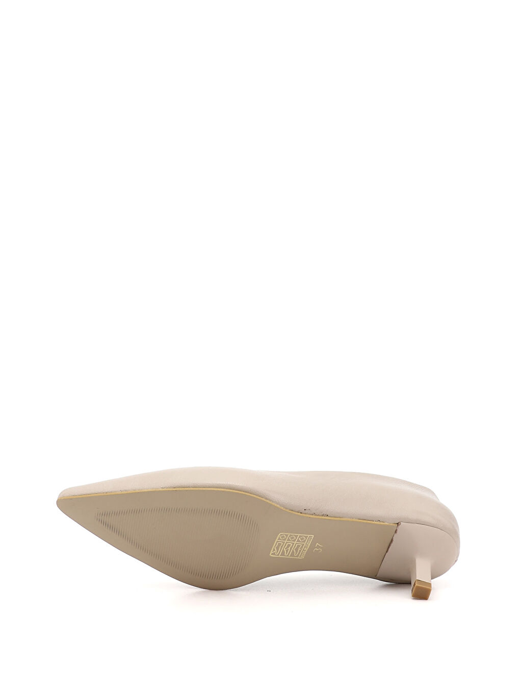Bej Kadın TEN Sivri Burun İnce Topuklu Stiletto-3