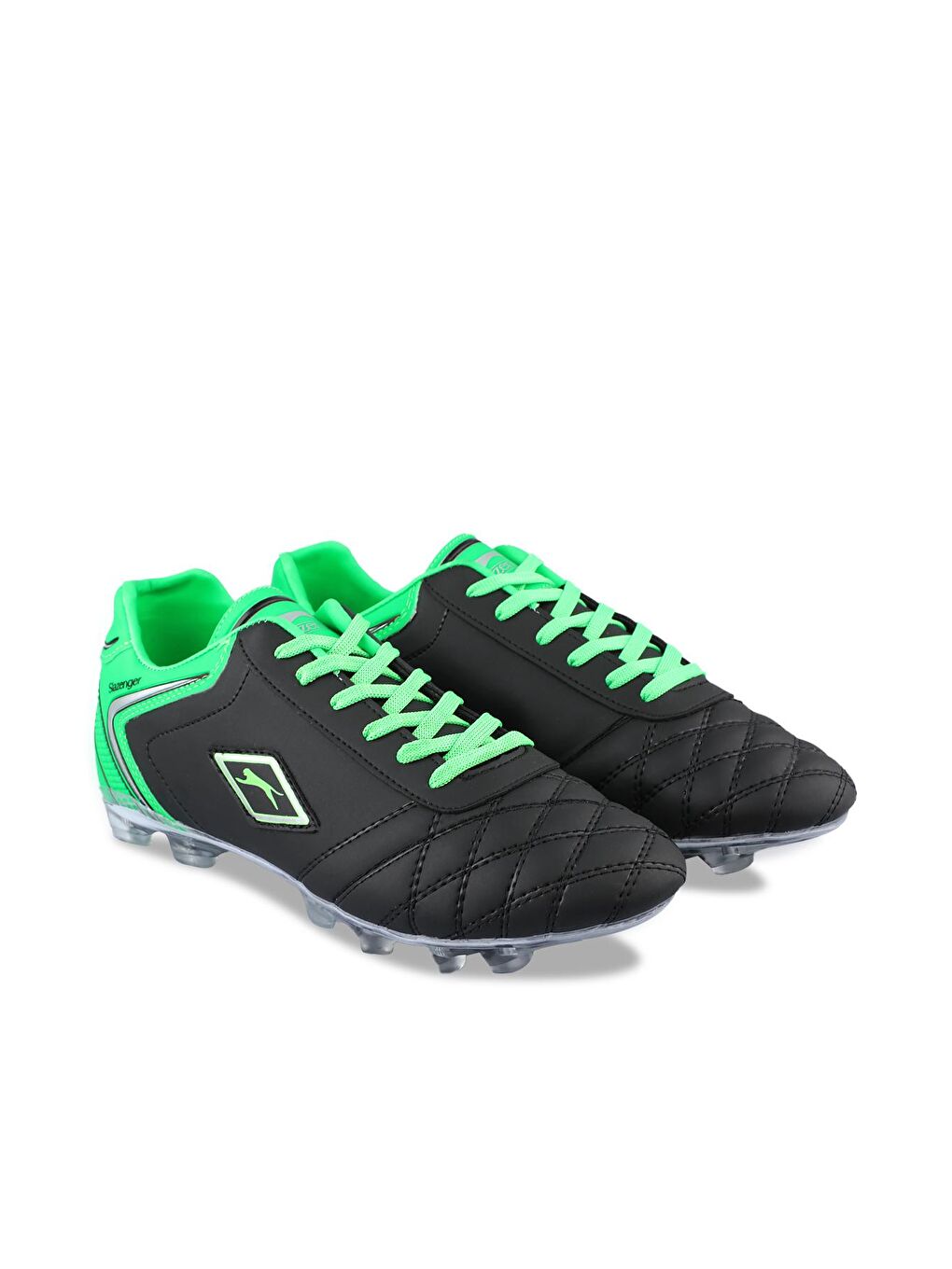 HUGO KR Erkek Halı Saha Siyah / Yeşil Futbol Ayakkabısı-1