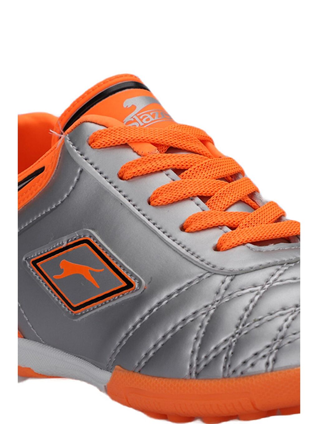 HUGO HS Futbol Erkek Çocuk Halı Saha Ayakkabı Gri / Turuncu-3