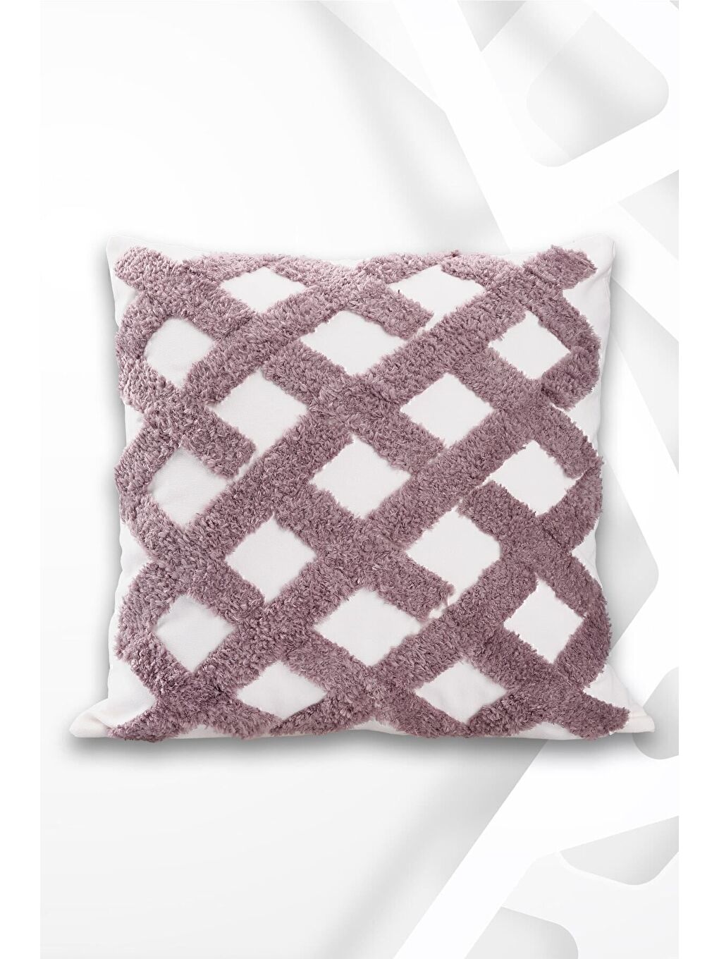 Kahverengi Punch Tasarımlı Bohem Desenli Dekoratif Kırlent Kılıfı 45x45 Cm Etnik Otantik Panç-1